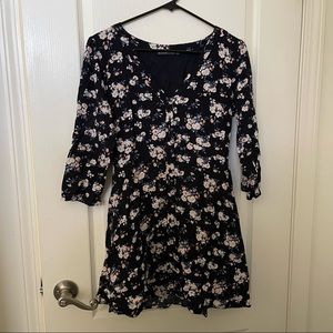 Abercrombie & Fitch floral button down mini dress